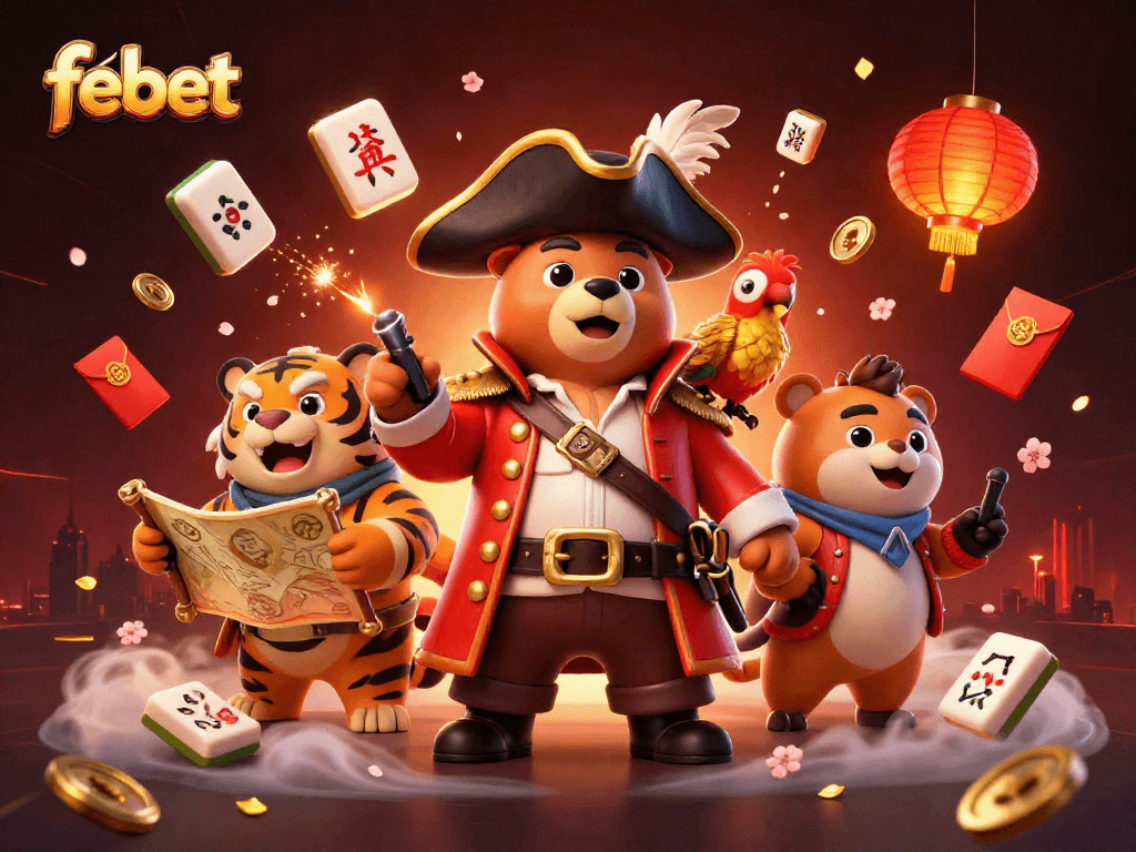 Play thrilling games at febet with an exciting casino adventure featuring vibrant characters.