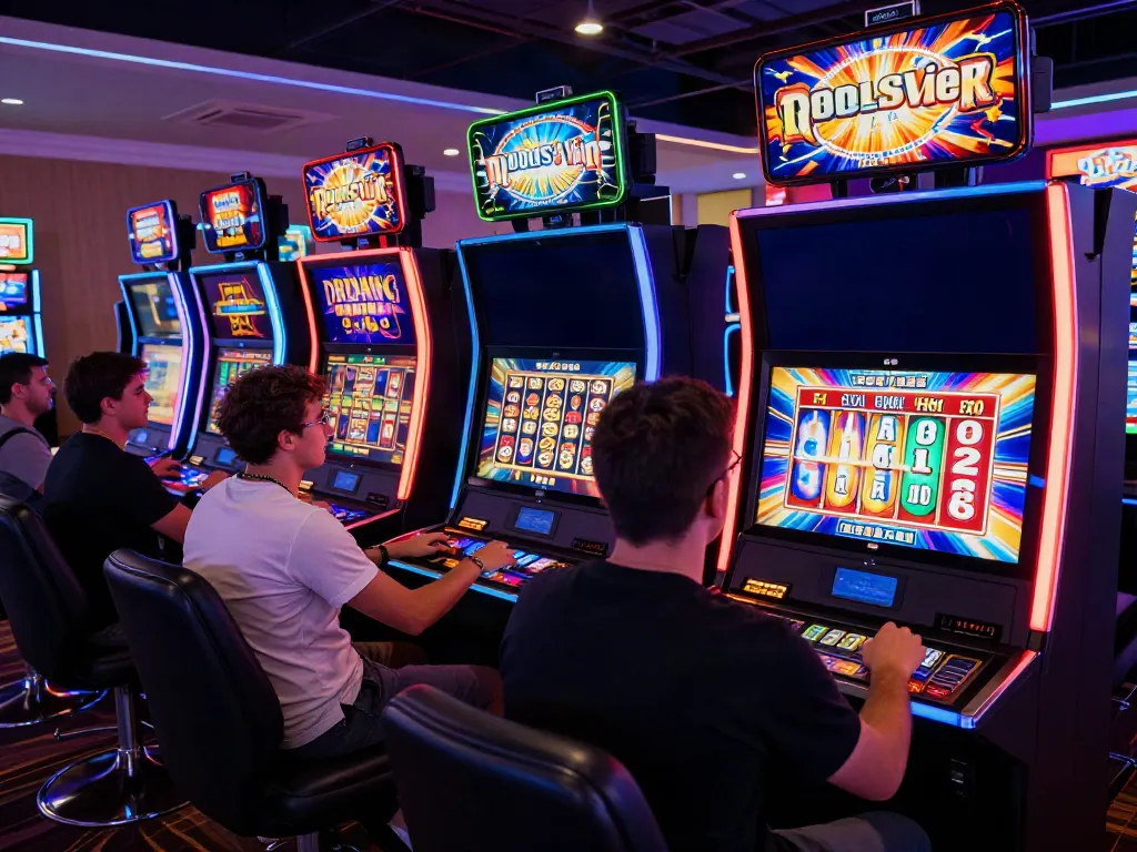 Players enjoying slots not on GamStop in an exciting casino environment.