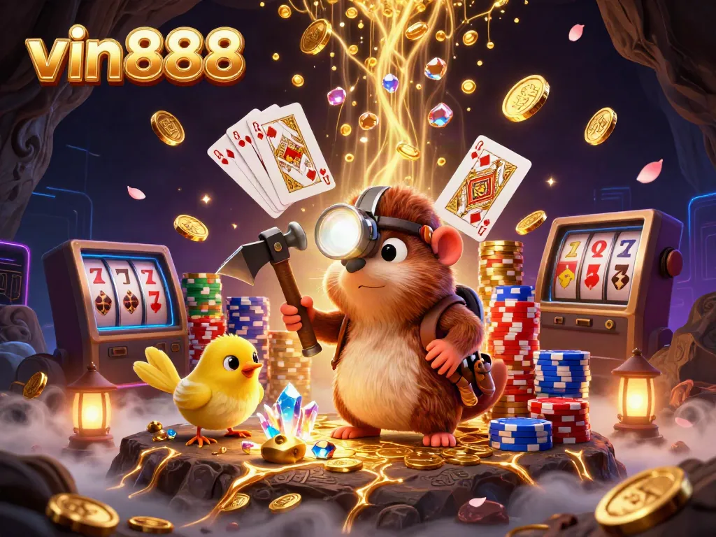 Experience thrilling gaming excitement with vin888 in a vibrant 3D casino world filled with treasures and dynamic action.