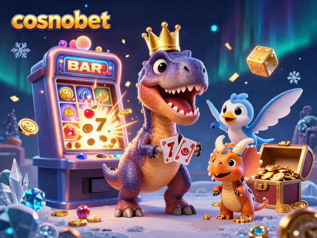 Experience the thrill of cosmobet with vibrant characters and dynamic casino elements.