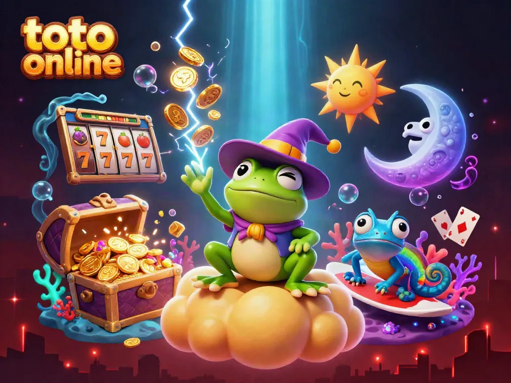 Engage in exciting gameplay with this dynamic toto online casino scene filled with golden coins and vibrant characters.