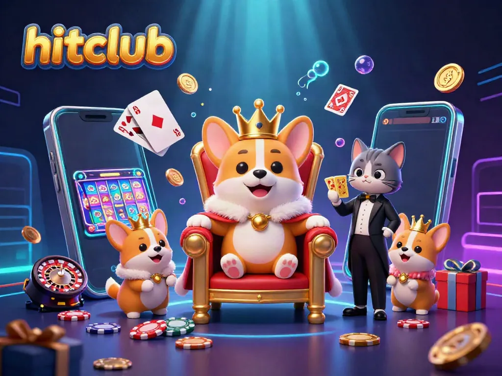 Hitclub: Experience thrilling casino gameplay with vibrant characters and dynamic slot action.