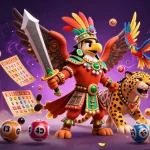 Experience the excitement of ดูหนังออนไลน์ with vibrant lottery balls and dynamic casino game elements.
