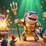 Experience the joy of gaming with ok65, featuring a vibrant underwater casino scene with a tiger shark and jackpot delights.