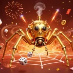 Engage with trực tiếp bóng đá action as a golden spider weaves a web of luck.