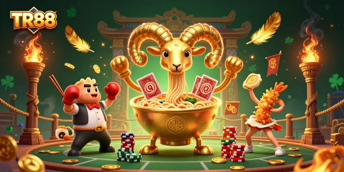 Engage with thrilling TR88 online casino action through vibrant characters and dynamic gambling elements.