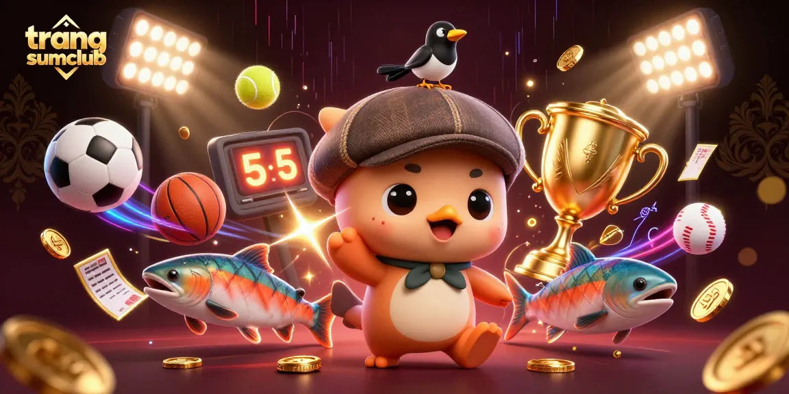 Experience the excitement of playing at trang sumclub with vibrant casino game elements and charismatic characters.