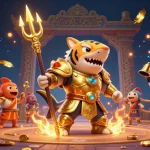 Sunwin enhances the gaming experience with vibrant underwater scenes featuring a tiger shark and cheering fish.