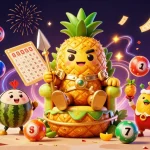 Experience the vibrant energy of 11win with a 3D illustration featuring casino characters celebrating on a beach.