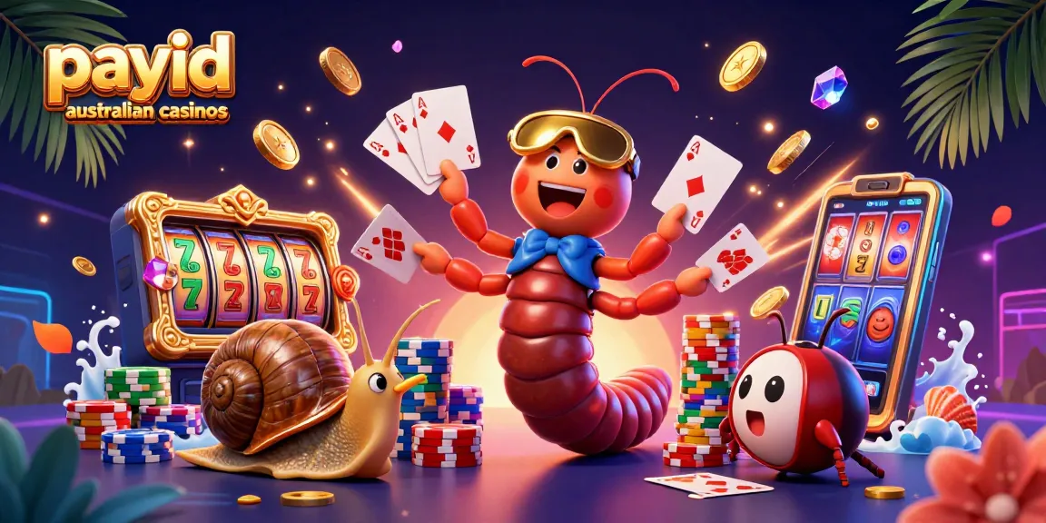 Engage with payid australian casinos featuring vibrant characters and dynamic casino elements in action.