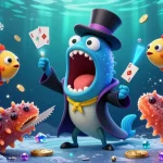 Dewacair showcases a captivating underwater magic act with unique casino elements in a vibrant scene.