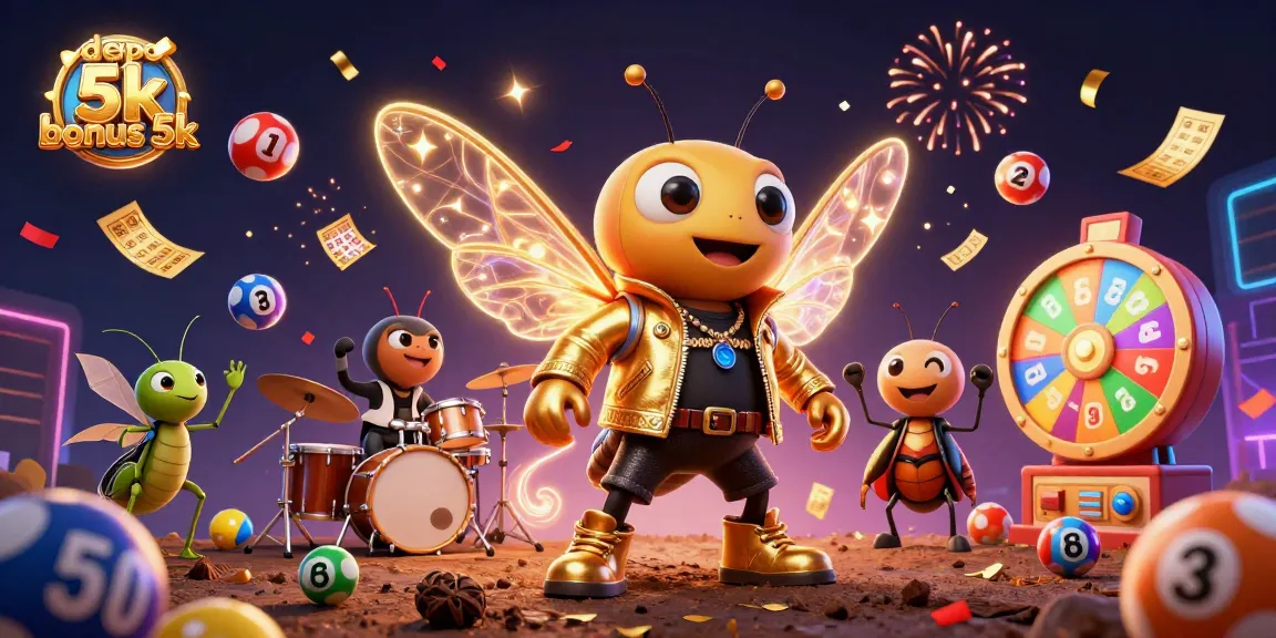 Experience the excitement of the depo 5k bonus 5k with dynamic characters and vibrant lottery elements.