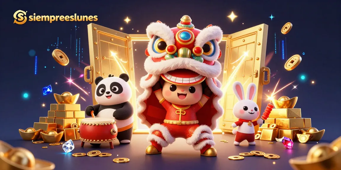 Win big at siempreeslunes with exciting games featuring a lion dance and treasures overflowing!