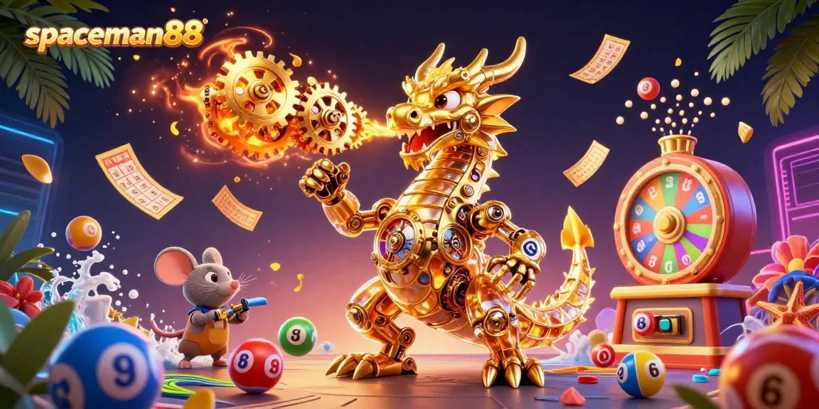 Experience action-packed slot thrills with spaceman88 in an immersive 3D casino illustration.