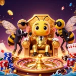 Experience 11win's engaging atmosphere with a 3D cartoon mob boss surrounded by thrilling casino elements.